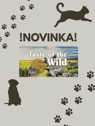 🐾 NOVÁ ZNAČKA V NAŠÍ NABÍDCE! 🐾 Představujeme TASTE OF THE WILD – kvalitní krmivo inspirované přirozenou stravou z...